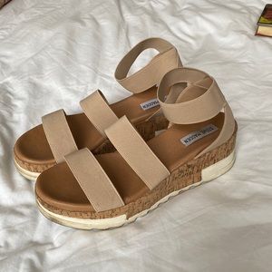 Steve Madden wedge nude sandals size 10